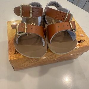 Brown Leather Kids Sandals